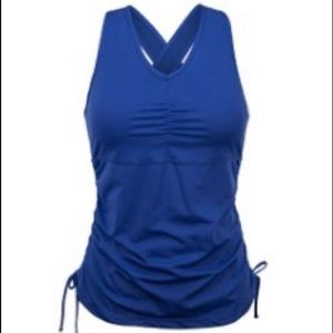 UV Skinz Royal Blue Ruched Tankini Top